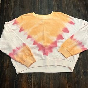 American Eagle Tie Dyed Cropped Sweatshirt